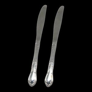 Frank Smith Stainless Steel FSS11 Dinner Knife-Japan-Electro Plated-Vintage-2 Pc